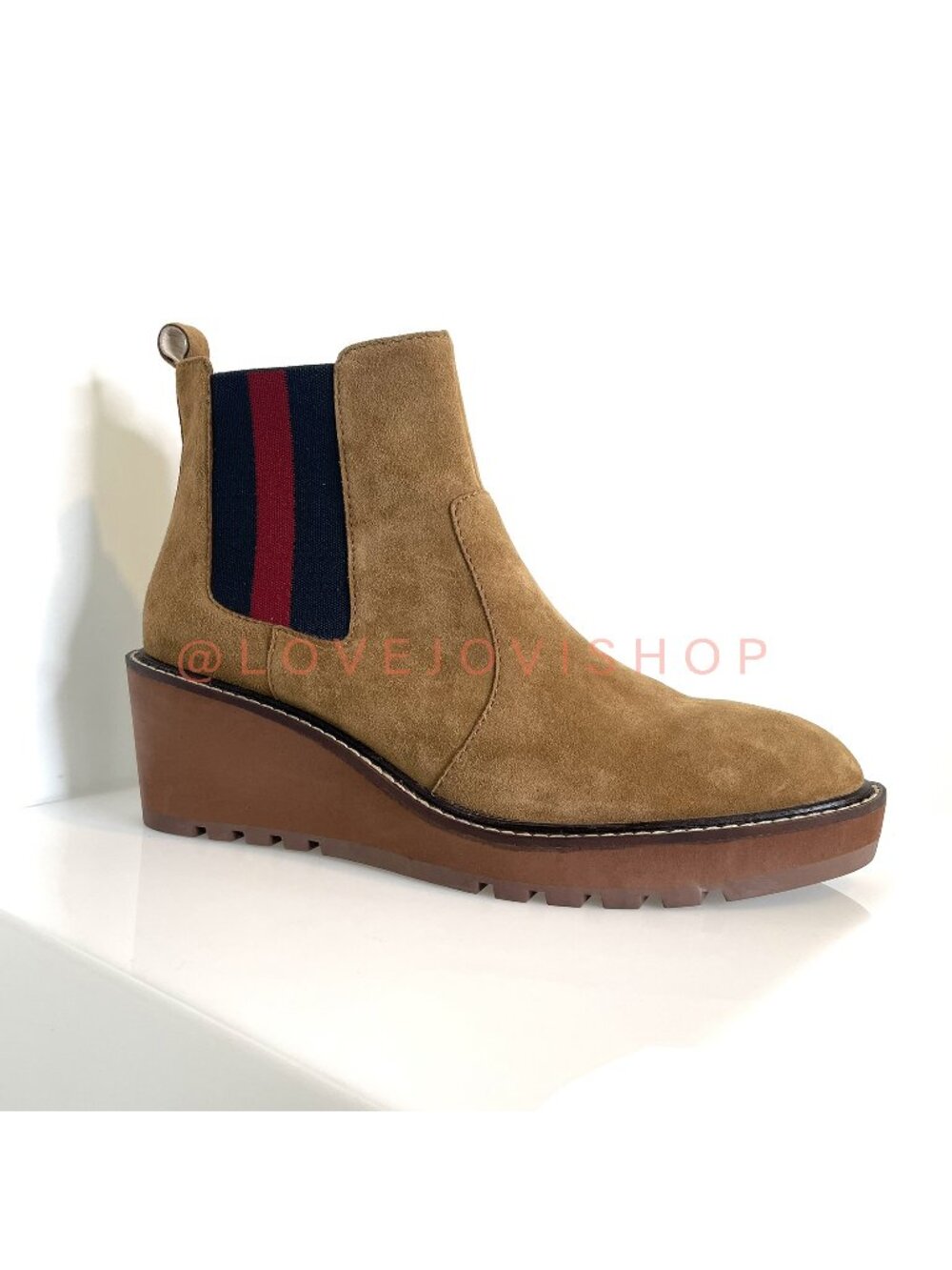 Boots | Cecelia for Anthropologie Tan Suede Platform Pull-On | Wedge Minimalist